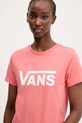 Vans t-shirt bawełniany pomarańczowy VN0A3UP4D6Z1