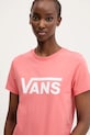 Vans t-shirt bawełniany pomarańczowy VN0A3UP4D6Z1
