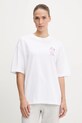 Îmbrăcăminte New Balance tricou din bumbac WT51940WT alb