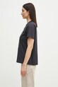 GANNI t-shirt bawełniany Basic Jersey Owls Relaxed T4059 szary SS25