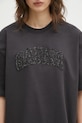GANNI cotton t-shirt Heavy Cotton Drop Shoulder gray T4095