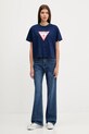 Βαμβακερό μπλουζάκι Guess Jeans W5GI20.KCTG1 σκούρο μπλε SS25