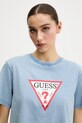 Guess Jeans t-shirt bawełniany niebieski W5GI20.KCTG1