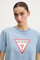Guess Jeans t-shirt bawełniany niebieski W5GI20.KCTG1