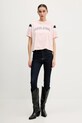 Bavlněné tričko Guess Jeans W5GI21.K8HM0 růžová SS25