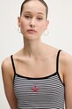 Top Guess Jeans μαύρο W5GP35.KCIE1