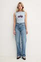 MAX&Co. top din bumbac 2516941034200 albastru SS25
