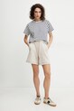Футболка с примесью льна MAX&Co. 2516941043200 белый SS25