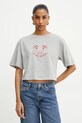 MAX&Co. t-shirt bawełniany nadruk szary 2516941083200