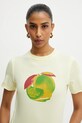 MAX&Co. tricou din bumbac galben 2516941094200