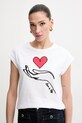 Morgan tricou din bumbac DLIFE alb DLIFE