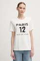Marc Aurel tricou din bumbac imprimeu alb 7647.7000.73824