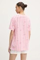 Odzież Karl Kani t-shirt bawełniany 61300127 różowy