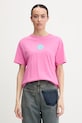 Odzież Rip Curl T-shirt damski bawełniany 0EGWTE różowy