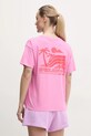 Oblečení Bavlněné tričko Rip Curl 0FZWTE růžová