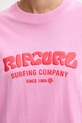 Rip Curl t-shirt bawełniany 0HXWTE różowy