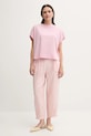 United Colors of Benetton tricou din bumbac 3096D1071 roz SS25