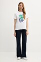 Хлопковая футболка United Colors of Benetton 3BL0D10AK белый SS25