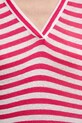 Футболка з домішкою льону United Colors of Benetton 38O0D10A8 рожевий