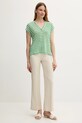 Футболка з домішкою льону United Colors of Benetton 38O0D10A8 зелений SS25