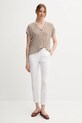 Футболка з домішкою льону United Colors of Benetton 38O0D10A8 коричневий SS25