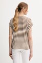 Одяг Футболка з домішкою льону United Colors of Benetton 38O0D10A8 коричневий