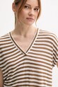 Футболка з домішкою льону United Colors of Benetton коричневий 38O0D10A8