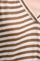Футболка з домішкою льону United Colors of Benetton 38O0D10A8 коричневий