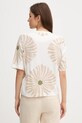 Одяг Футболка з домішкою льону United Colors of Benetton 3ZJYD1047 бежевий