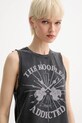 Bavlněný top The Kooples černá FDEB30002K