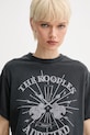 The Kooples t-shirt bawełniany szary FTSC30042K