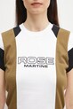 Хлопковая футболка Martine Rose Shrunken Panelled белый 652JE01000D