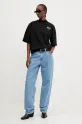 Barrow t-shirt bawełniany S5BWWOTH143 czarny SS25