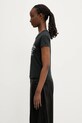 Βαμβακερό μπλουζάκι MM6 Maison Margiela S62GD0199.M20108.899 μαύρο SS25