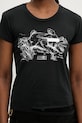 MM6 Maison Margiela t-shirt bawełniany czarny S62GD0199.M20108.899