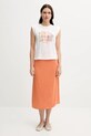 Pedro del Hierro t-shirt bawełniany 4539636 biały SS25