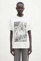 Bavlněné tričko Anine Bing Lili Tee Ab X Dk X Brigitte Bardot relaxed bílá A.08.10565