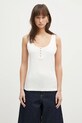 Top Anine Bing Alessia Tank regular bílá A.08.10316