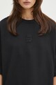 Anine Bing cotton t-shirt Myers Cropped Tee Framed Monogram black A.08.10920