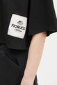 Fiorucci t-shirt bawełniany Logo Label Cropped Padded czarny U02SPTSH106CJ01BK01