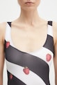 Fiorucci body Striped Raspberry Print negru W02SPTBO292LY01MU01