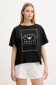 Emporio Armani Underwear t-shirt bawełniany nadruk czarny EW000553.AF10887