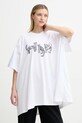 MMC STUDIO tricou din bumbac alb TIGER