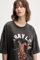 Bimba Y Lola tricou din bumbac gri 251BR7404.10035