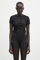 Marine Serre body Draped Jersey Knotted rotund negru WTO430A.RJER0018