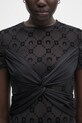 Marine Serre body Draped Jersey Knotted negru WTO430A.RJER0018