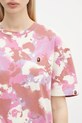 Bavlněné tričko A Bathing Ape Map Camo Oversized růžová 1L30209001