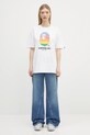 A Bathing Ape t-shirt in cotone Crystal Ape Head Oversized 1L30209008 bianco