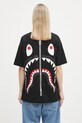 Одяг Бавовняна футболка A Bathing Ape Big Shark Oversized 1L30209009 чорний