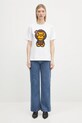 A Bathing Ape cotton t-shirt Crystal Stone Big Baby Lisa 2L30210025 white